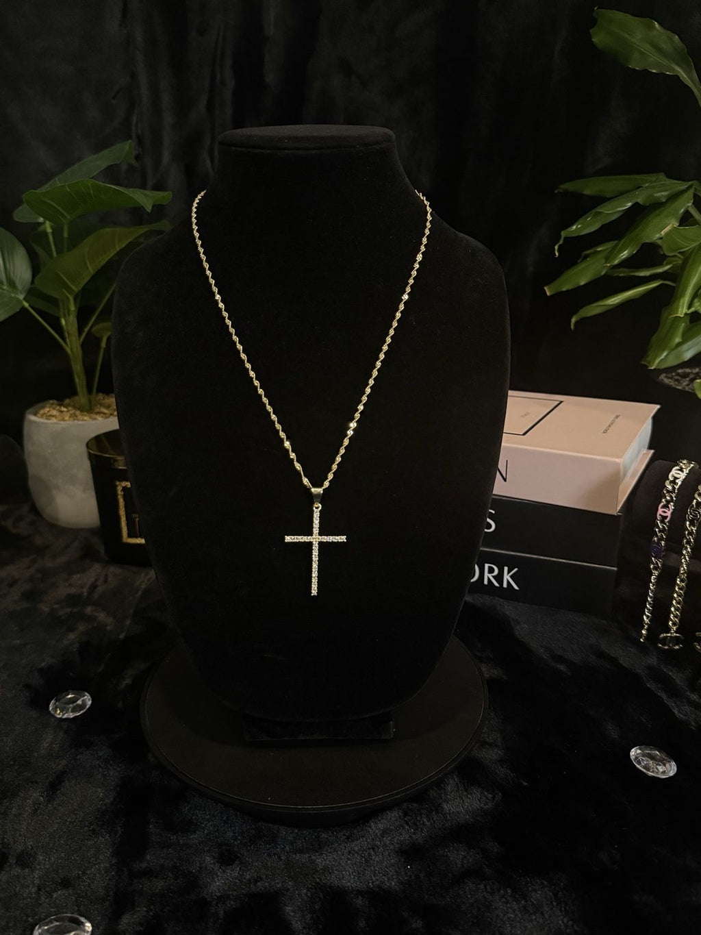Divine Sparkle Cross Necklace