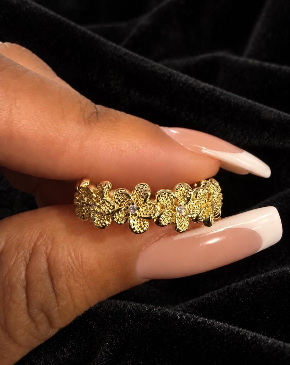 Golden Garden Bloom Ring