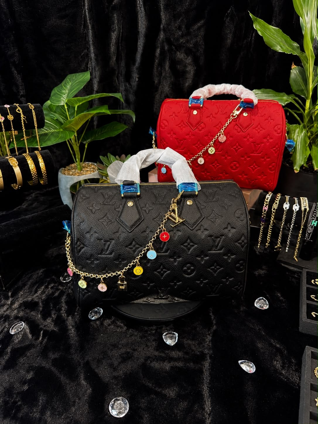 The LV Embossed Leather Speedy Bag