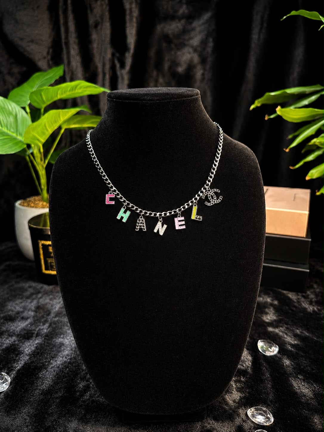 The CC Midnight Charm Choker
