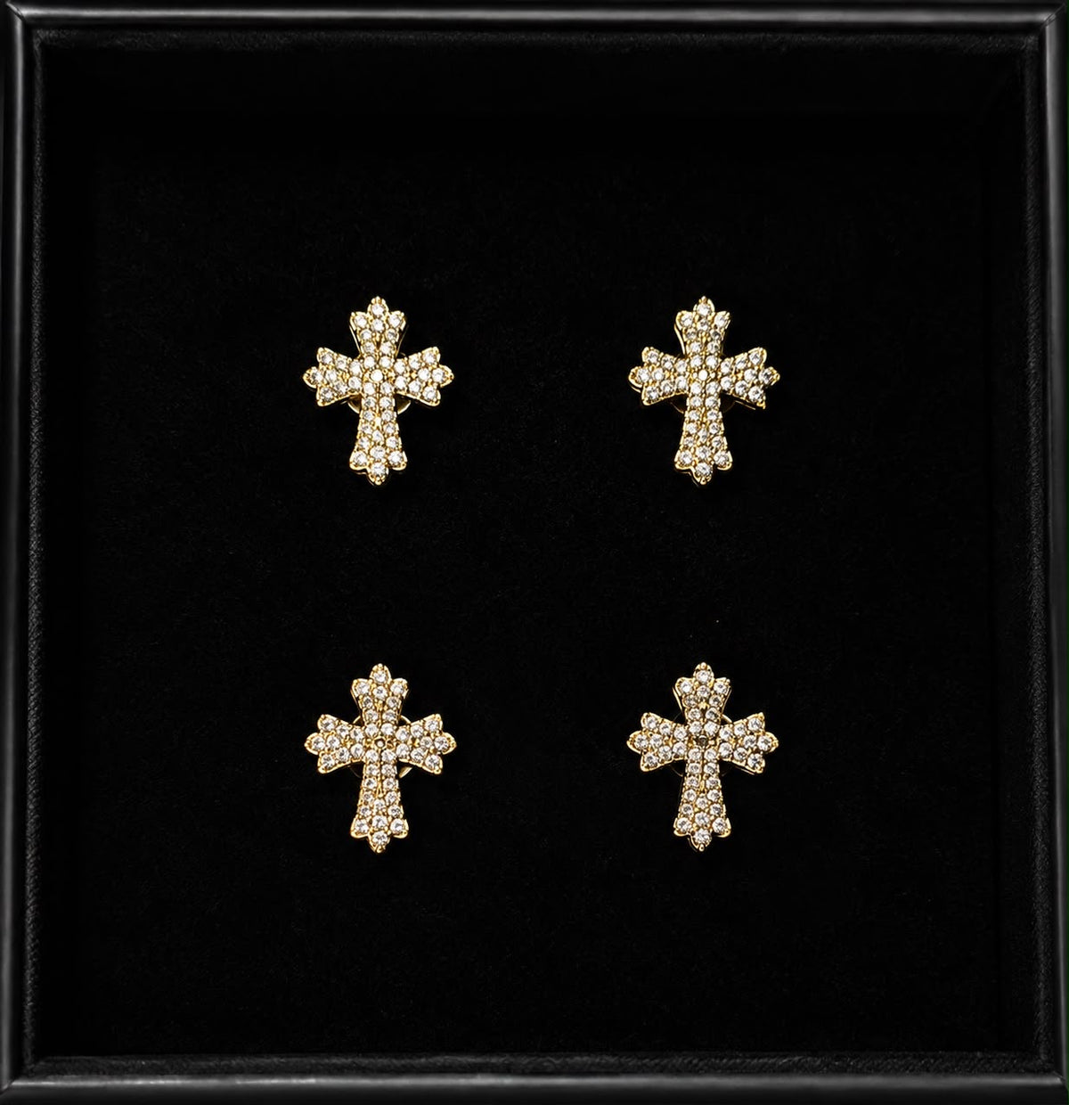 The Iced Cross Earrings