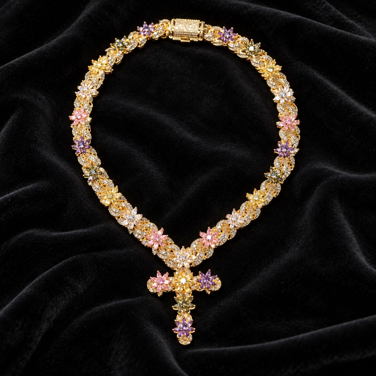 The Enchanted Flower Cascade Necklace