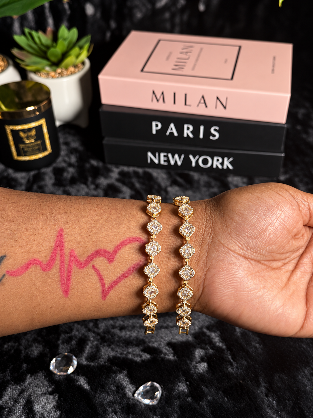 CLOVER DIAMOND HALO BRACELET additional photo
