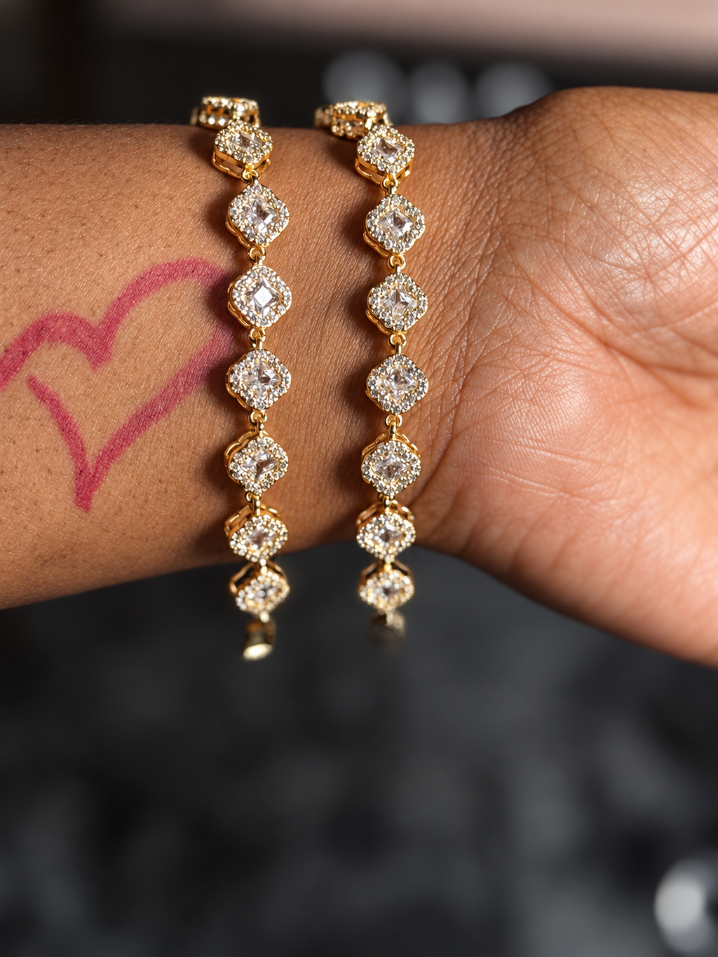 CLOVER DIAMOND HALO BRACELET additional photo